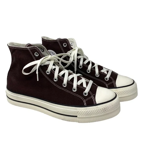Converse Ctas Lift Platform High Shoes Brown For Men Skate Custom 171209C-WWBW